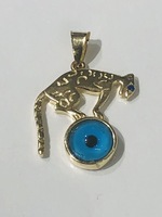 14K  PROTECTION EYE WITH A JAGUAR 