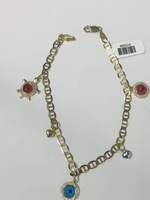 10K ANKLE BRACELET WITH CHARMS