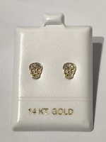  14K SKULL EARRINGS